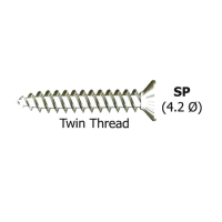 Twin Thread Screws - 16mm Length