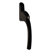 Q-Line Espag Locking Window Handle - Inline, Black