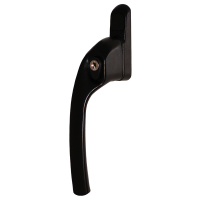 Q-Line Espag Locking Window Handle - Left Hand, Black