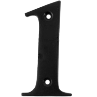 Metal House Numbers 0-9 - Number 1 Black Finish