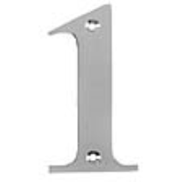 Metal House Numbers 0-9 - Number 1 Chrome Finish