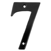 Metal House Numbers 0-9 - Number 7 Black Finish