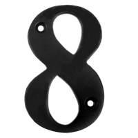 Metal House Numbers 0-9 - Number 8 Black Finish