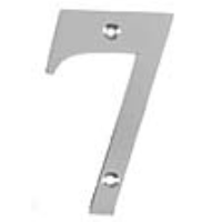 Metal House Numbers 0-9 - Number 7 Chrome Finish
