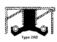Type 2AB - Double Lip, Double Spring Rotary Seal