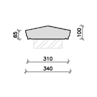 CS14A Moulded Apex Coping Stone for Rendered Walls