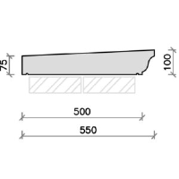 CS45 Moulded Once Weathered Coping Stone