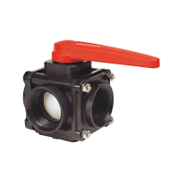 2" 3-Way Bolted Ball Valve – Side Connections