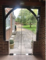 Custom-Built Entrance Frameless Porch Door