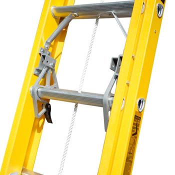 Yellow Fibreglass Extension Ladders