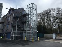 4 Stop External Hot Dipped Galvanised Goods Lift 
