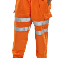 Hi-Vis Fleece Jogging Bottom / Trousers Railspec Orange BSJBOR