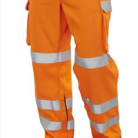 Fire Retardant Arc Compliant Rail Spec Trousers Orange Reg or Tall Leg CARC152OR