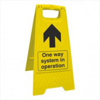 One Way System In Operation Floor Stand