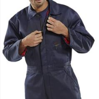 Quilted Boiler Suit Navy sizes 36-62 QBSN