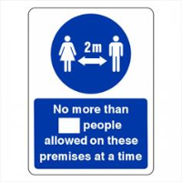 No More Than XX People Allowed On These Premises Sign