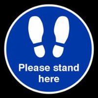 Please Stand Here Floor Sticker