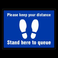 Please Keep Your Distance Floor Sticker