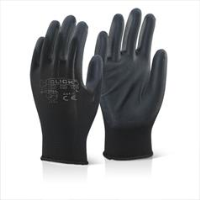 PU Coated Glove Black Single Pair EC9NBLS