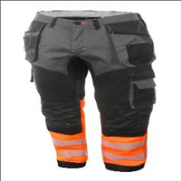 Hi Vis Orange Black Two Tone Multi Pocket Trousers Reg Short or Tall Leg HVTT080ORBL