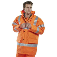 4 In 1 Hi Vis Railspec Traffic Jacket & Bodywarmer Orange sizes S - 5XL TJFSOR