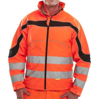 Eton Soft Shell Water-Resistant Hi Vis Jacket Orange ET41OR