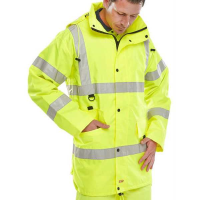 Jubilee Economy Waterproof Hi Vis Jacket Yellow JJSY