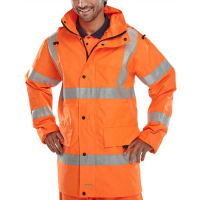 Jubilee Economy Waterproof Hi Vis Jacket Orange JJOR