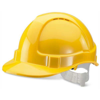 Economy Vented Safety Helmet - Blue, Green, Orange, Red, White, Black & Yellow BBEVSH