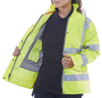 Ladies Exec Waterproof Hi Vis Jacket Yellow LBD30SY