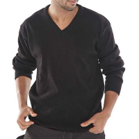 Acrylic Sweater V Neck Black or Navy ACSV
