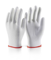 Polyester Knitted Glove White pack of 10 EC11N