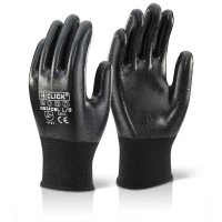 Nitrile Fully Coated Polyester Black Gloves NDGFCBL