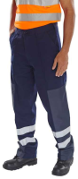 PolyCotton Patch Trousers Navy Regular or Tall Leg PCNT27N