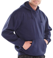 Fleece Lined Hooded Sweatshirt Navy CLPCSHN