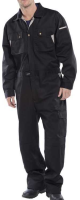 Polycotton Multi-Pocket Coverall Black Navy or Red CPC