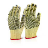 Kevlar Medium Weight Dotted Cut B Gloves pack of 10 KGMWD