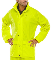 Super B-Dri Waterproof Jacket With Hood Hi Vis Yellow SBDJSY