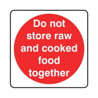 Do Not Store Raw and Cooked Food Together