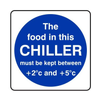 The Food in this CHILLER Must be Kept Between  2? and  5?