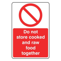 Do Not Store Cooked and Raw Food Together