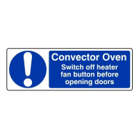 Convector Oven - Switch Off Heater Fan Button Before Opening Doors