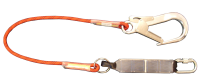 Rope Shock Absorbing Lanyard 1.5m with Karabiner & Scaffold Hook ABSRL1.5SH