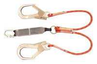 Twin Rope Shock Absorbing Lanyard 1.25m with Scaffold Hooks ABTRL1.25SH