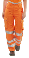 Ladies Hi Vis Rail Spec Trousers Orange LRST
