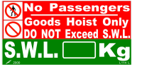 L114 L -Goods Hoist Label (100)