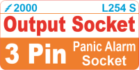 L254 S 3 Pin Panic Alarm Socket Label (100)
