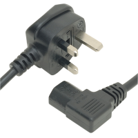 230V 13a to IEC Adapter Lead Black
