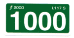 L117 S - 1000 (Kg insert for L114L Labels)