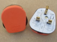 230V 13a Orange Plug/High Impact